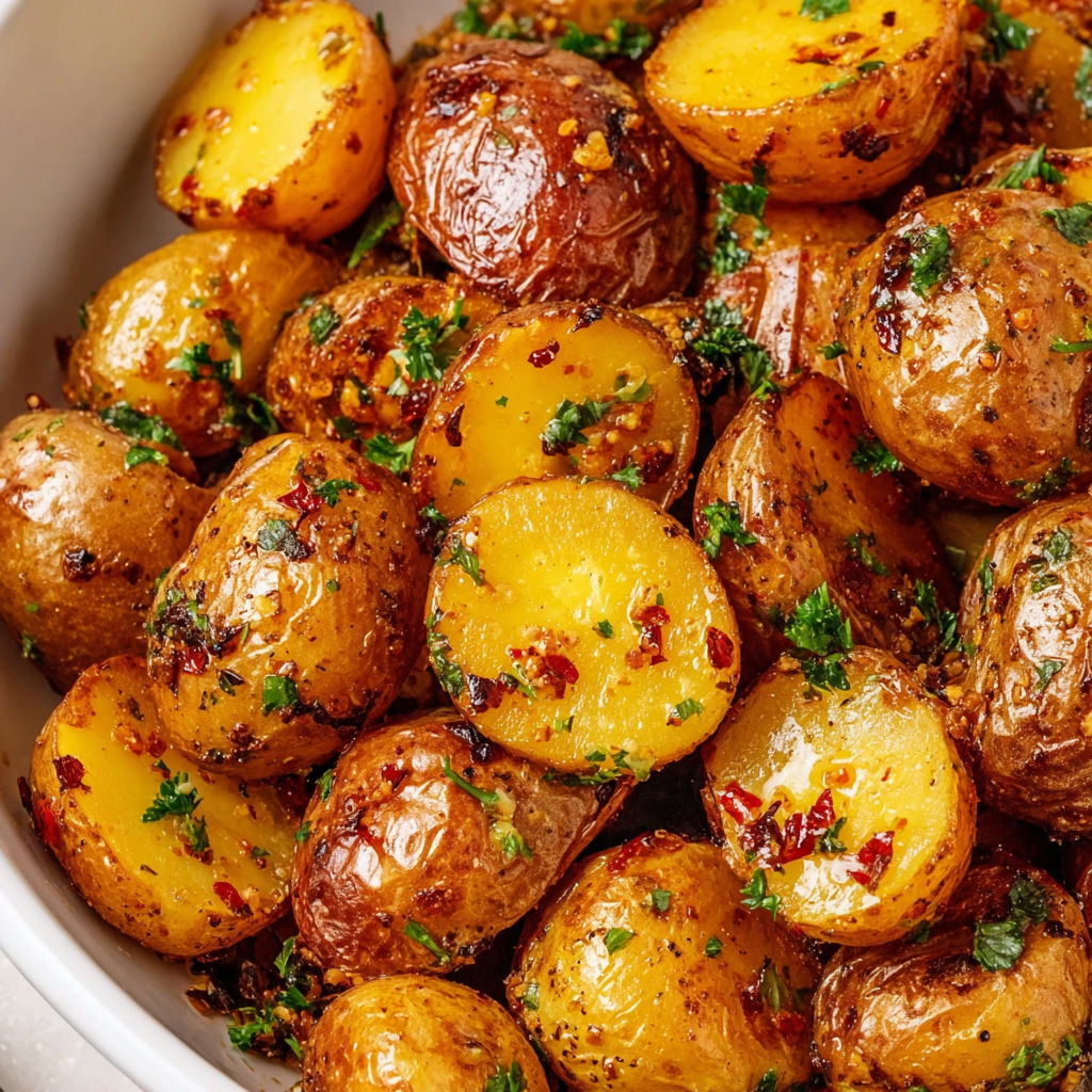 A bowl of Cowboy Butter Potatoes, a delicious and hearty side dish.